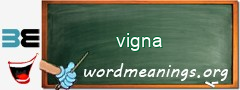 WordMeaning blackboard for vigna